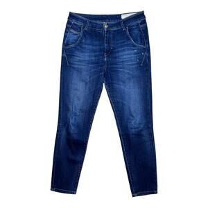 Diesel Fayza-Evo Jeans Womens 29 Blue Relaxed Boyfriend Low Waist Straight Fit